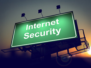 Image showing Internet Security on Green Billboard.