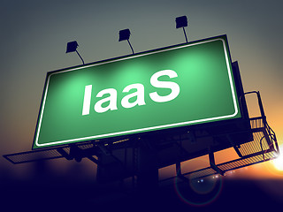 Image showing IAAS - Billboard on the Sunrise Background.