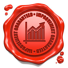 Image showing Improvement Guaranteed - Stamp on Red Wax Seal.