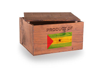 Image showing Wooden crate isolated on a white background