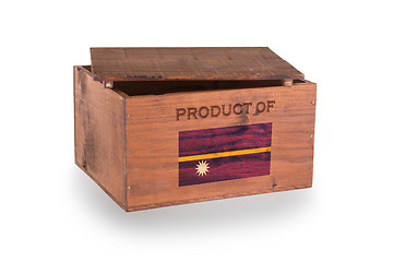 Image showing Wooden crate isolated on a white background