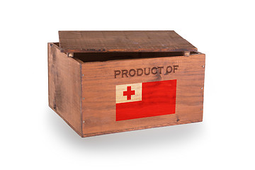 Image showing Wooden crate isolated on a white background