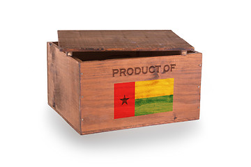 Image showing Wooden crate isolated on a white background