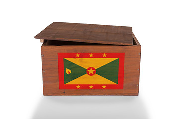 Image showing Wooden crate isolated on a white background