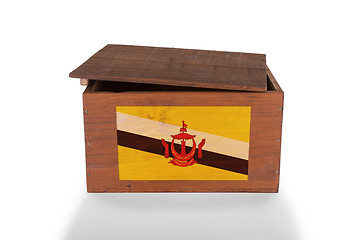 Image showing Wooden crate isolated on a white background