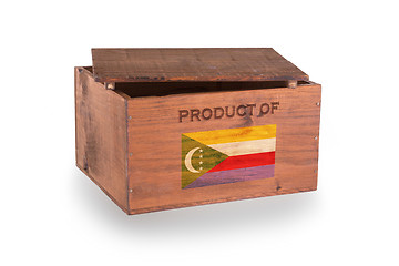 Image showing Wooden crate isolated on a white background