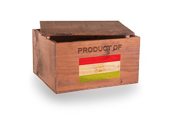 Image showing Wooden crate isolated on a white background