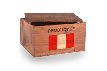 Image showing Wooden crate isolated on a white background