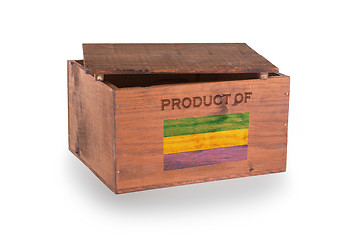 Image showing Wooden crate isolated on a white background