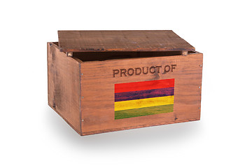 Image showing Wooden crate isolated on a white background