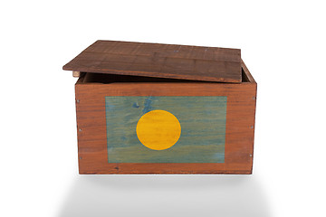 Image showing Wooden crate isolated on a white background