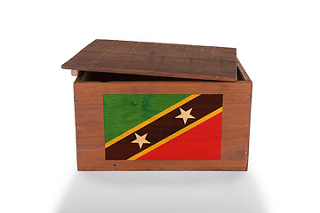 Image showing Wooden crate isolated on a white background