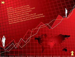 Image showing financial background red