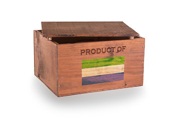 Image showing Wooden crate isolated on a white background