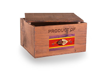Image showing Wooden crate isolated on a white background