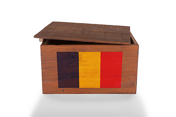 Image showing Wooden crate isolated on a white background