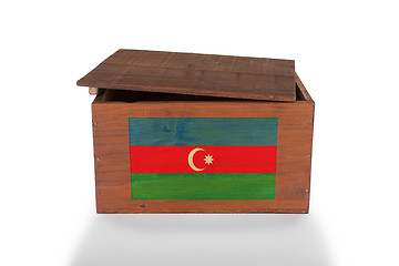 Image showing Wooden crate isolated on a white background