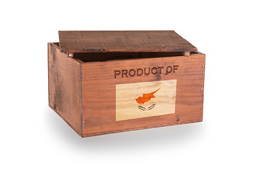 Image showing Wooden crate isolated on a white background