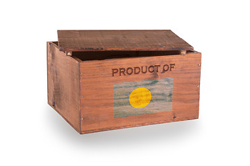 Image showing Wooden crate isolated on a white background