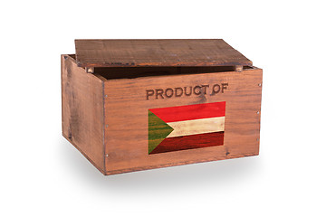 Image showing Wooden crate isolated on a white background