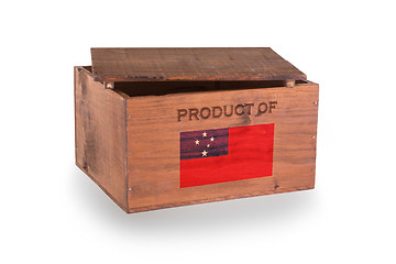 Image showing Wooden crate isolated on a white background