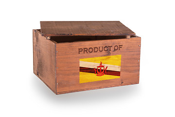 Image showing Wooden crate isolated on a white background