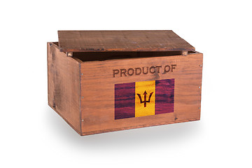 Image showing Wooden crate isolated on a white background