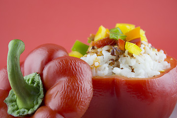 Image showing Stuffed red pepper
