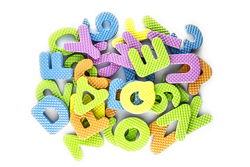 Image showing colorful alphabet letters 