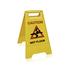 Image showing wet floor sign 
