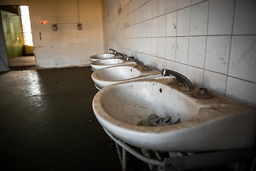 Image showing industrial sinks in a factory