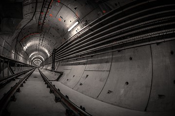 Image showing Underground tunnel for the subway