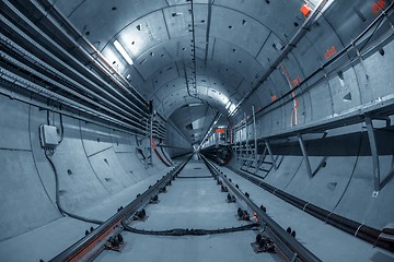 Image showing Underground tunnel for the subway