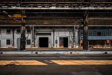 Image showing Industrial interior of an old factory