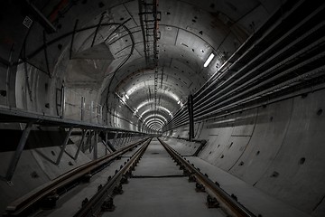 Image showing Underground tunnel for the subway