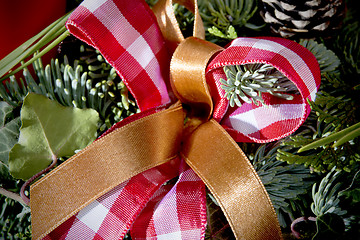 Image showing Detail shot of advent wreath