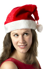 Image showing Portrait Smiling Santa Woman