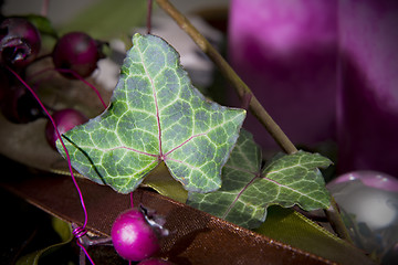 Image showing Detail shot of advent wreath