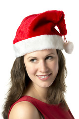 Image showing Portrait Smiling Santa Woman