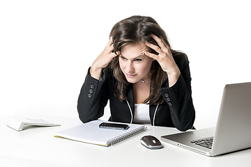 Image showing Stressed business woman