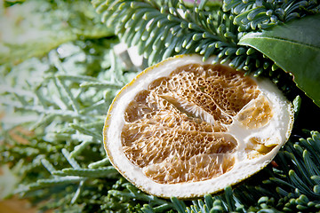 Image showing Detail shot of advent wreath