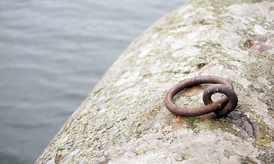 Image showing Rusty mooring 