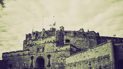 Image showing Vintage sepia Edinburgh picture