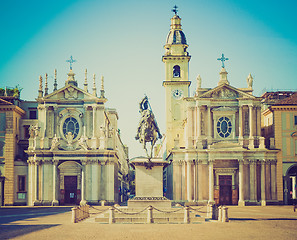 Image showing Retro look Santa Cristina and San Carlo church