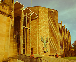 Image showing Retro looking Coventry Cathedral