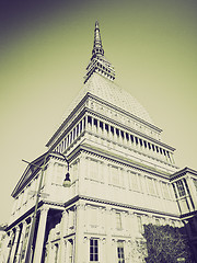 Image showing Vintage sepia Mole Antonelliana, Turin