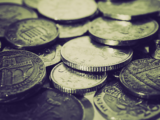 Image showing Vintage sepia Pounds picture