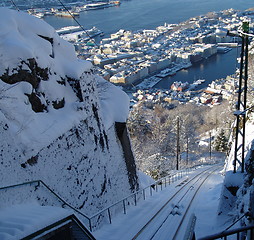 Image showing A view from the funicular