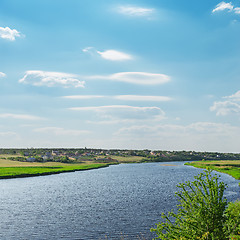 Image showing river and blue sky over it