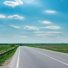 Image showing blue sky and asphalt road